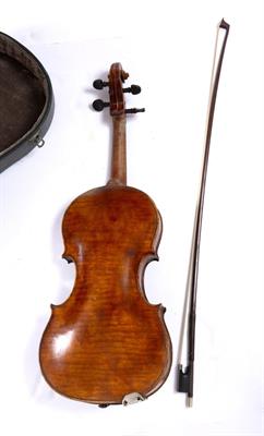 Lot 257 - A LATE 19TH CENTURY GERMAN VIOLIN with single piece back