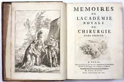 Lot 669 - Memoires de L'Académie Royal de Chirurgie. 5 vols. Charles Osmont
