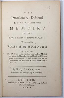Lot 690 - TWO 18TH CENTURY MEDICAL PAMPHLETS: 'Anti-Siris or English Wisdom exlemplify'd by various examples