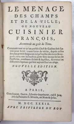 Lot 754 - COOKERY: LIGER