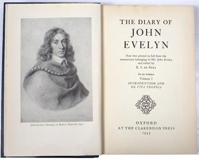 Lot 798 - The Diary of John Evelyn'. E.S. de Beer (Ed). 6 vols. Clarendon Press 1955. Blue cloth (220 x