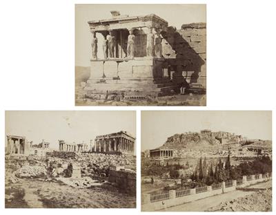 Lot 910 - A LATE 19TH/EARLY 20TH CENTURY PHOTOGRAPH OF THE ACROPOLIS