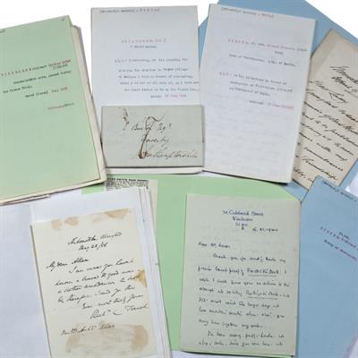 Lot 939 - AN ECLECTIC COLLECTION OF 32 MANUSCRIPT LETTERS AND NOTES