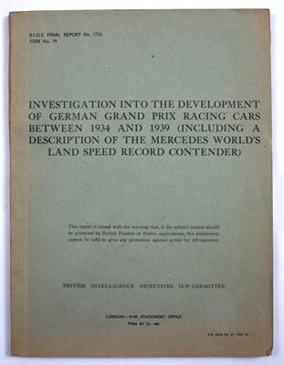 Lot 947 - BRITISH INTELLIGENCE OBJECTIVES SUB-COMMITTEE REPORT NO. 1755 'Investigation into the Development of