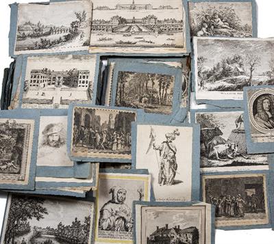 Lot 949 - AN ALBUM OF MANY PRINTS AND ENGRAVINGS