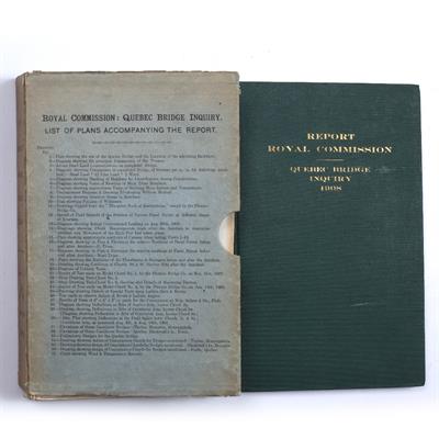 Lot 488 - Royal Commission Quebec Bridge Inquiry Report also Report on Design of Quebec Bridge by C.C.