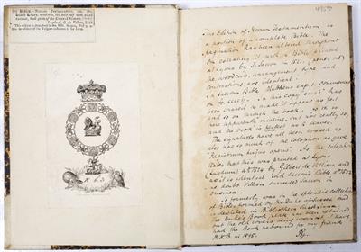 Lot 507 - A 16TH CENTURY EDITION OF NOVUM TESTAMENTUM. Small format (178 x 132mm). End paper with full page