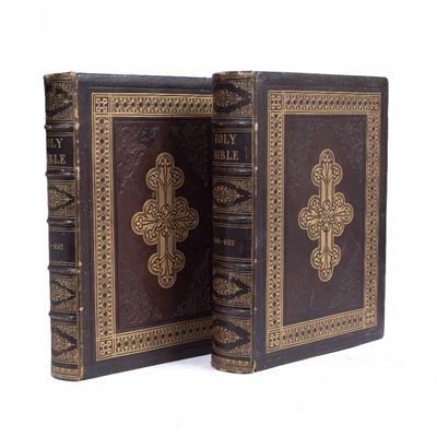 Lot 527 - THE HOLY BIBLE with A Devotional and Practical Commentary by The Rev. Robert Jameson. Illustrated