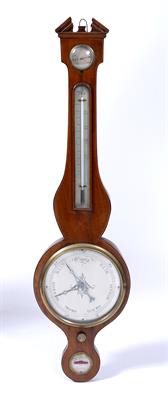 Lot 8 - Mahogany wheel barometer