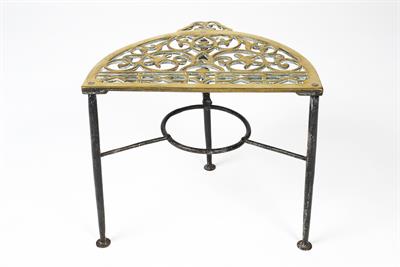 Lot 32 - Iron and brass trivet