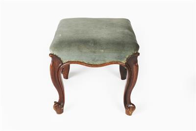 Lot 43 - Rosewood square upholstered stool