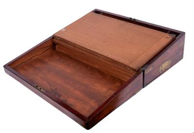 Lot 50 - Campaign writing box or writing slope