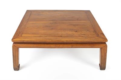 Lot 59 - Ming style elm square opium table