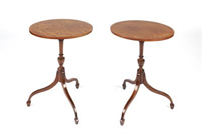 Lot 64 - Pair of mahogany oval wine tables