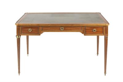 Lot 73 - Mahogany French style writing table