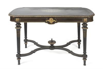 Lot 80 - Ebonised French style centre table