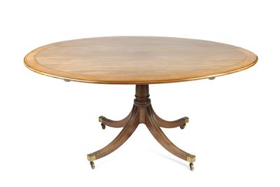 Lot 84 - Mahogany and crossbanded oval dining/breakfast table