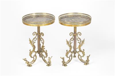 Lot 92 - Pair of marble and gilt metal occasional tales