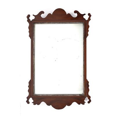 Lot 109 - Mahogany fret framed wall mirror