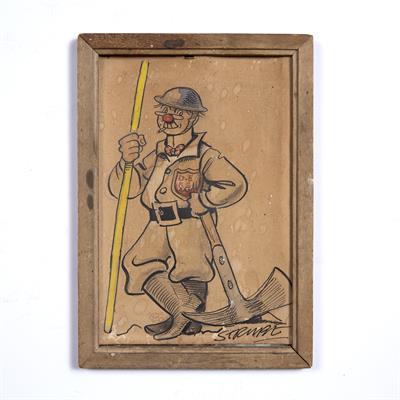 Lot 161 - First World War caricature drawing