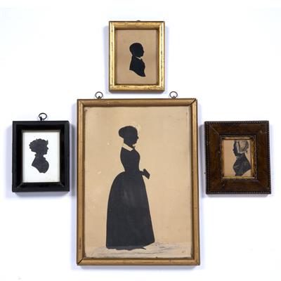 Lot 167 - Four silhouette studies