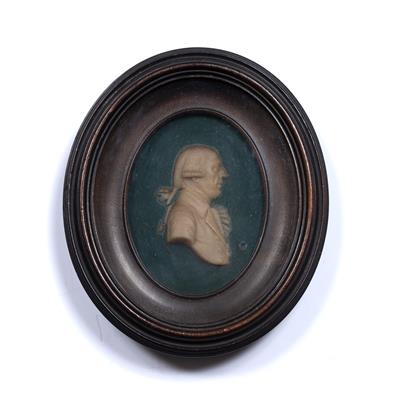 Lot 168 - Oval wax miniature