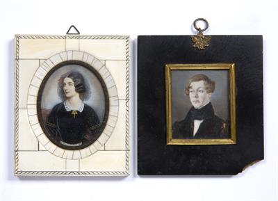 Lot 175 - Two portrait miniatures