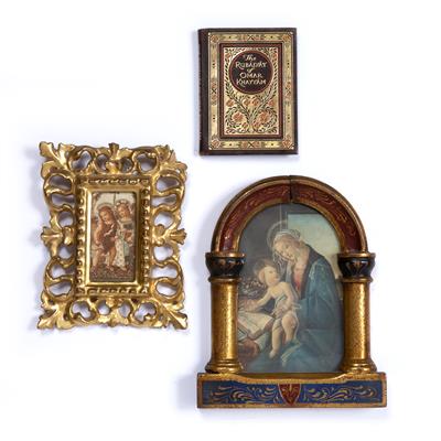 Lot 176 - Two miniature Florentine frames