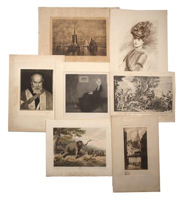 Lot 183 - Group of unframed prints