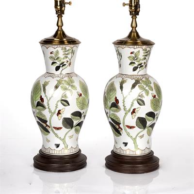 Lot 196 - Pair of contemporary table lamps