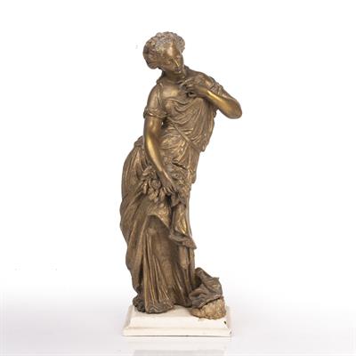 Lot 207 - Classical style figure of a female with a dove