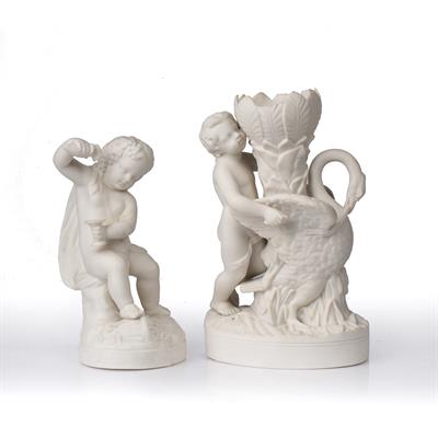 Lot 216 - Two pieces of parian ware