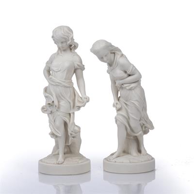 Lot 217 - Two parian ware figure groups