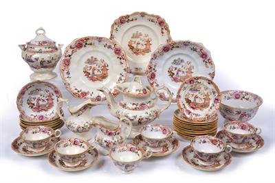 Lot 255 - Staffordshire pottery part tea set