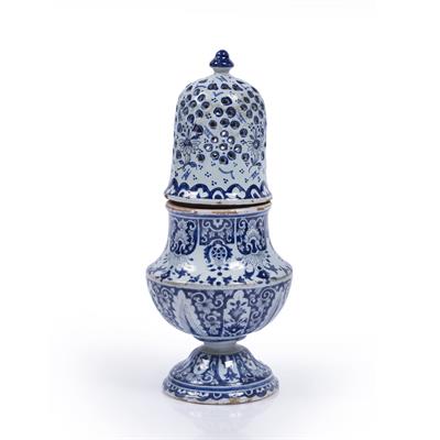 Lot 298 - Rouen blue and white sugar shaker