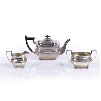 Lot 305 - Bachelors three piece silver tea set