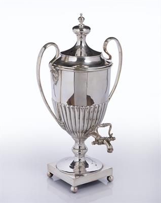 Lot 306 - Silver plated samovar