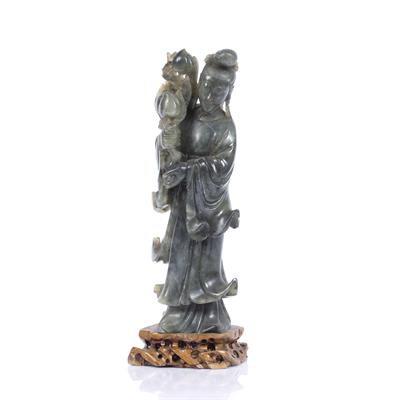 Lot 326 - Soapstone model of Guanyin