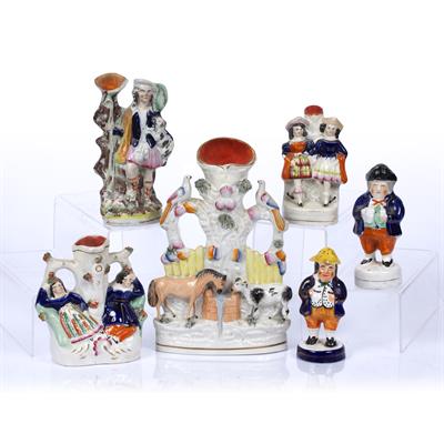 Lot 334 - Group of Staffordshire figures