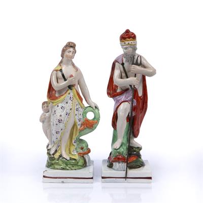 Lot 341 - Pair of Staffordshire figures