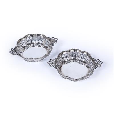 Lot 359 - Pair of silver bon bon dishes