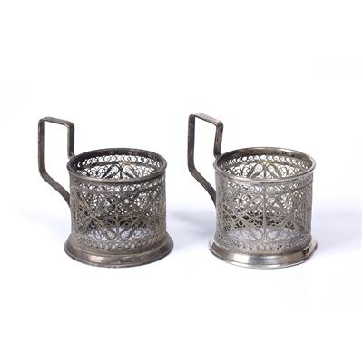 Lot 360 - Two filigree cup holders