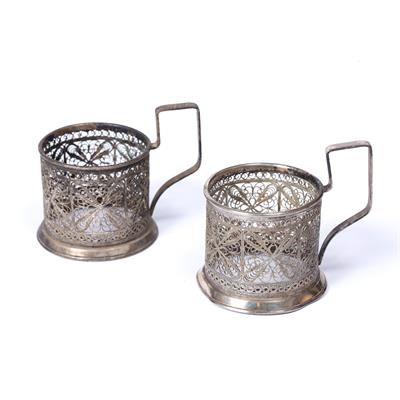 Lot 360 - Two filigree cup holders