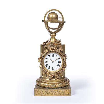 Lot 365 - Ormolu column clock