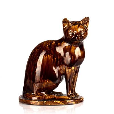 Lot 355 - Whieldon style cat Possibly Staffordshire,...