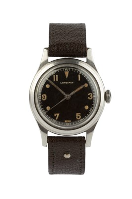 Lot 206 - A stainless steel wristwatch by Longines, the...