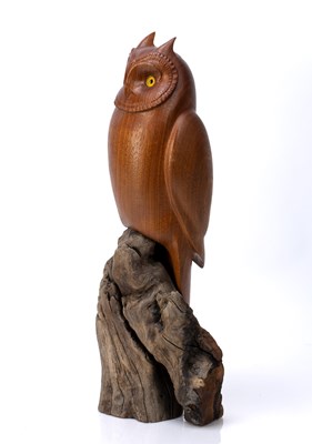Lot 244 - Judith Nicoll (Contemporary) 'Owl' carved...