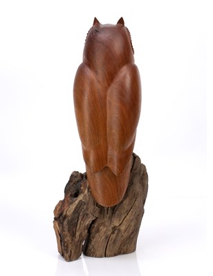 Lot 244 - Judith Nicoll (Contemporary) 'Owl' carved...