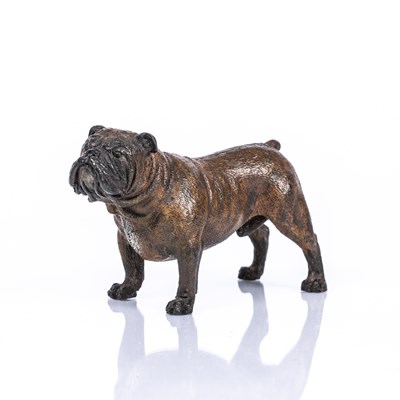 Lot 130 - An Austrian cold painted bronze bulldog marked...