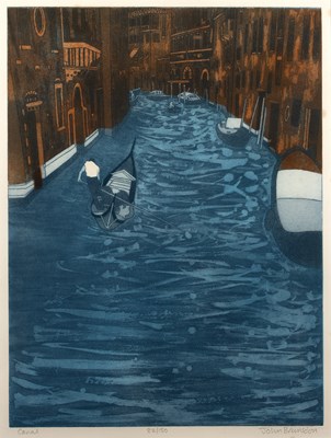 Lot 138 - John Brunsdon (1933-2014)  'Canal', etching...